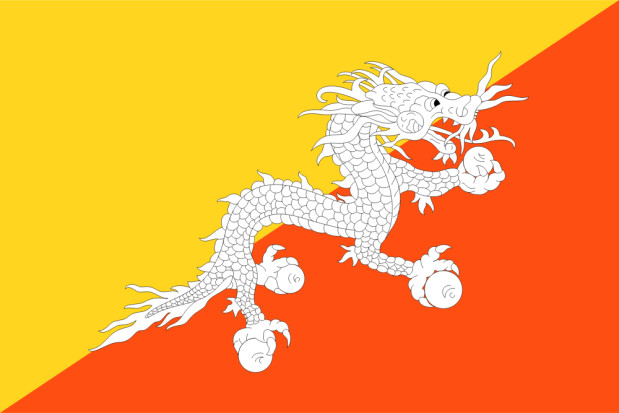 Flagge Bhutan, Fahne Bhutan
