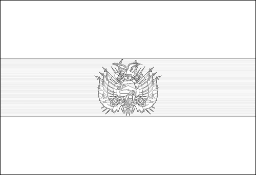 Umriss der Flagge Bolivien zum Ausmalen