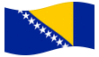 Animierte Flagge Bosnien und Herzegowina