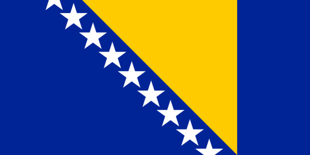 Flagge Bosnien und Herzegowina, Fahne Bosnien und Herzegowina