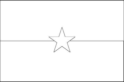 Umriss der Flagge Burkina Faso zum Ausmalen