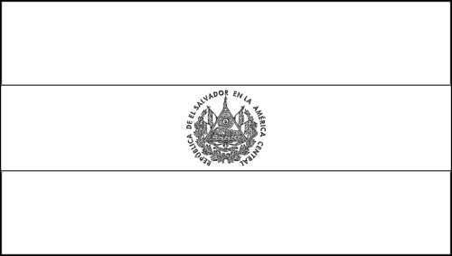 Umriss der Flagge El Salvador zum Ausmalen