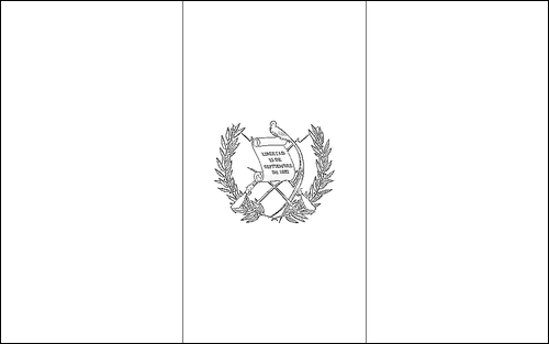 Umriss der Flagge Guatemala zum Ausmalen