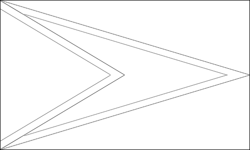 Umriss der Flagge Guyana zum Ausmalen
