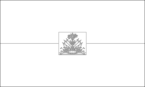 Umriss der Flagge Haiti zum Ausmalen