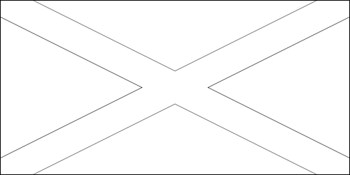 Umriss der Flagge Jamaika zum Ausmalen