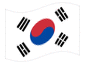 Animierte Flagge Südkorea