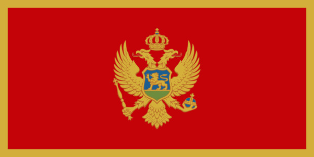 Flagge Montenegro, Fahne Montenegro