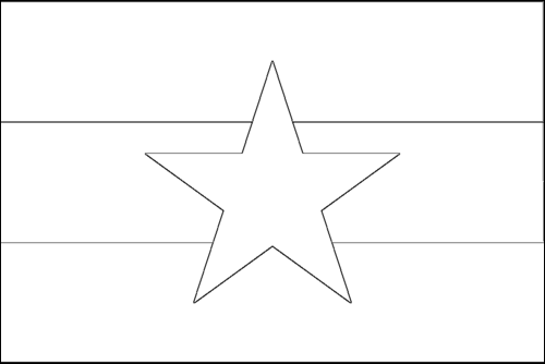 Umriss der Flagge Myanmar (Birma, Burma) zum Ausmalen