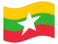 Animierte Flagge Myanmar (Birma, Burma)
