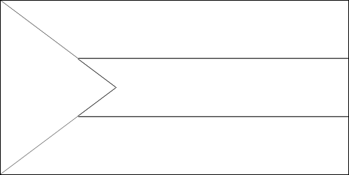 Umriss der Flagge Palästinensische Autonomiegebiete zum Ausmalen