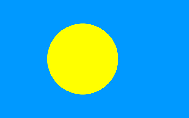 Flagge Palau, Fahne Palau