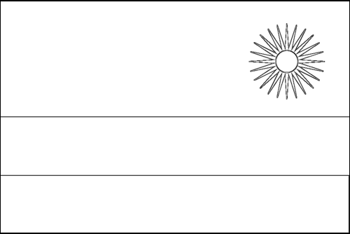 Umriss der Flagge Ruanda zum Ausmalen