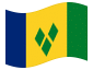 Animierte Flagge St. Vincent und die Grenadinen