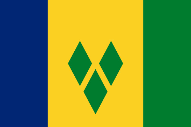 Flagge St. Vincent und die Grenadinen, Fahne St. Vincent und die Grenadinen