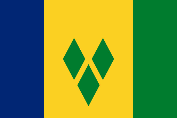 Flagge St. Vincent und die Grenadinen, Fahne St. Vincent und die Grenadinen