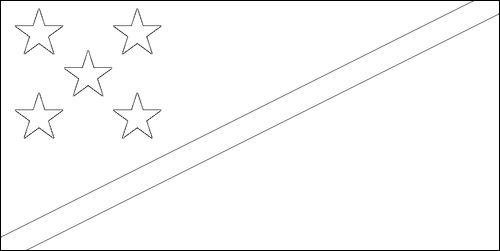 Umriss der Flagge Salomonen zum Ausmalen