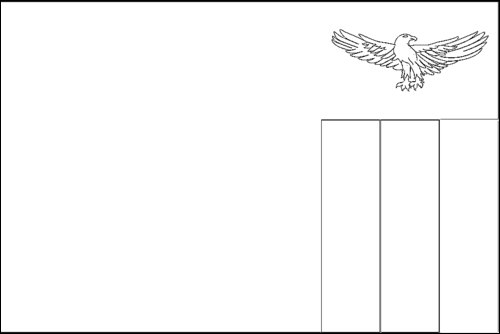 Umriss der Flagge Sambia zum Ausmalen