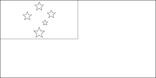 Umriss der Flagge Samoa zum Ausmalen
