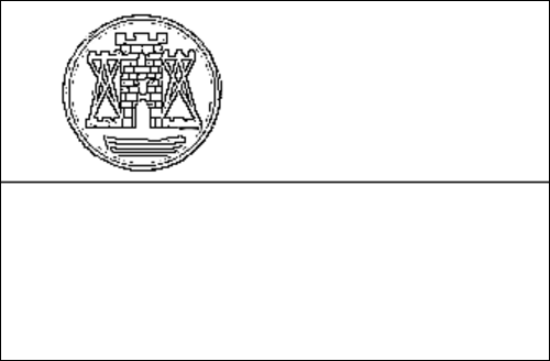 Umriss der Flagge Memel (1920 - 1939) zum Ausmalen