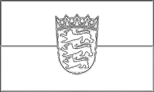 Umriss der Flagge Baden-Württemberg zum Ausmalen