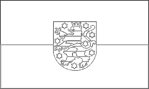 Umriss der Flagge Thüringen zum Ausmalen