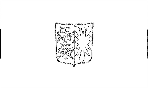 Umriss der Flagge Schleswig-Holstein zum Ausmalen