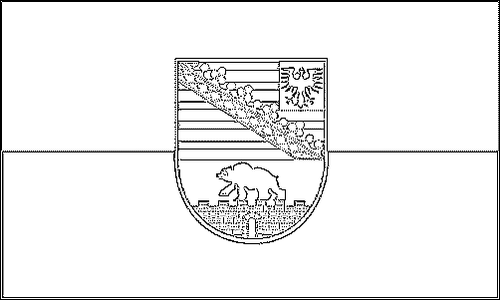 Umriss der Flagge Sachsen-Anhalt zum Ausmalen