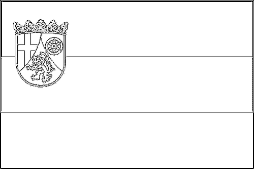 Umriss der Flagge Rheinland-Pfalz zum Ausmalen