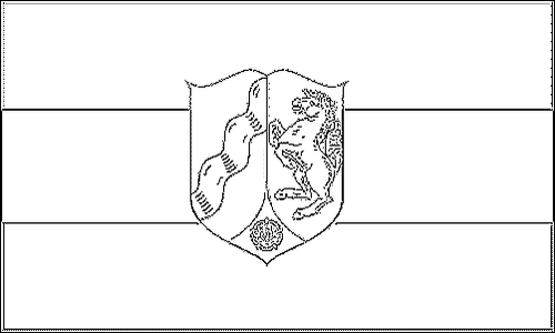 Umriss der Flagge Nordrhein-Westfalen zum Ausmalen