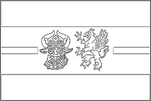 Umriss der Flagge Mecklenburg-Vorpommern zum Ausmalen