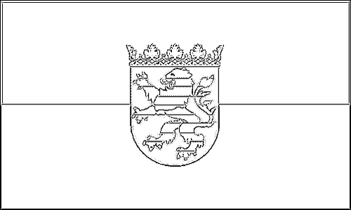 Umriss der Flagge Hessen zum Ausmalen