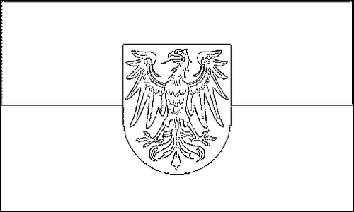 Umriss der Flagge Brandenburg zum Ausmalen