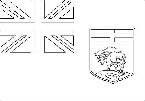 Umriss der Flagge Manitoba zum Ausmalen