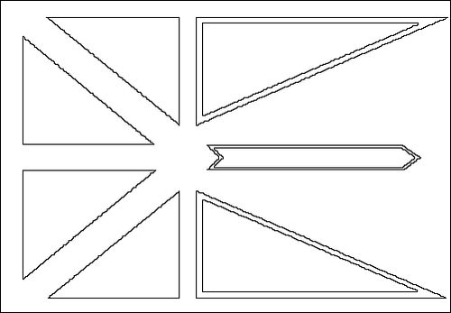 Umriss der Flagge Neufundland und Labrador zum Ausmalen