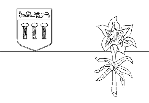 Umriss der Flagge Saskatchewan zum Ausmalen