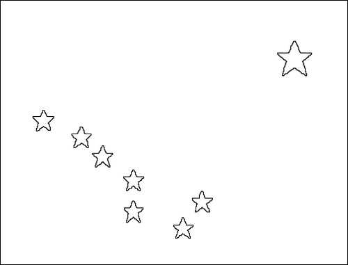 Umriss der Flagge Alaska zum Ausmalen