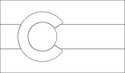 Umriss der Flagge Colorado zum Ausmalen