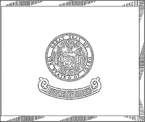 Umriss der Flagge Idaho zum Ausmalen
