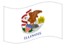 Animierte Flagge Illinois