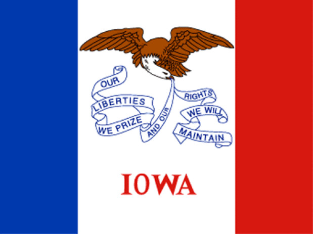 Flagge Iowa, Fahne Iowa