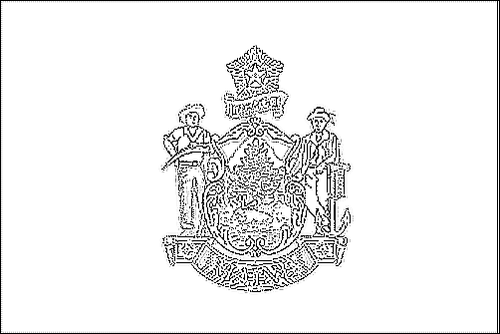 Umriss der Flagge Maine zum Ausmalen