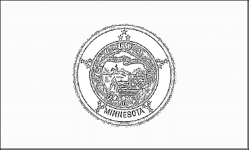 Umriss der Flagge Minnesota zum Ausmalen
