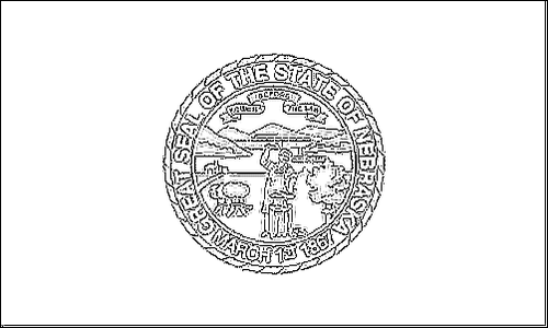 Umriss der Flagge Nebraska zum Ausmalen