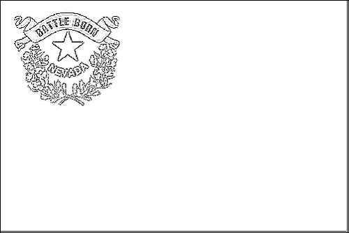 Umriss der Flagge Nevada zum Ausmalen