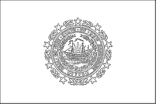 Umriss der Flagge New Hampshire zum Ausmalen