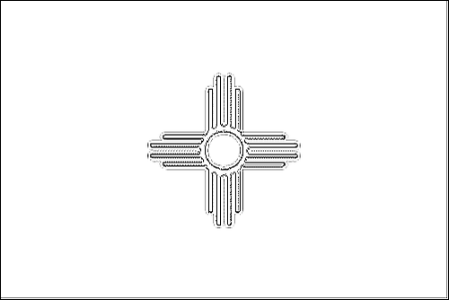 Umriss der Flagge New Mexico zum Ausmalen
