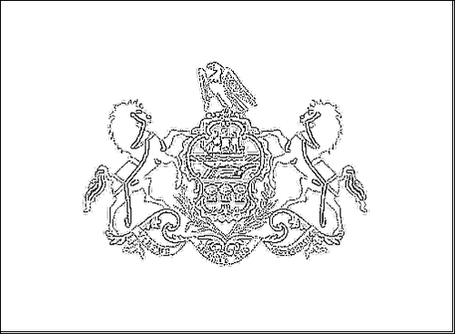 Umriss der Flagge Pennsylvania zum Ausmalen