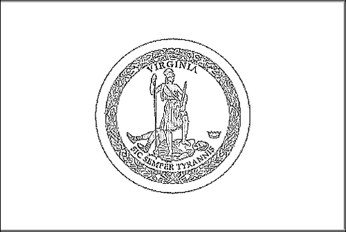 Umriss der Flagge Virginia zum Ausmalen