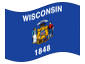 Animierte Flagge Wisconsin